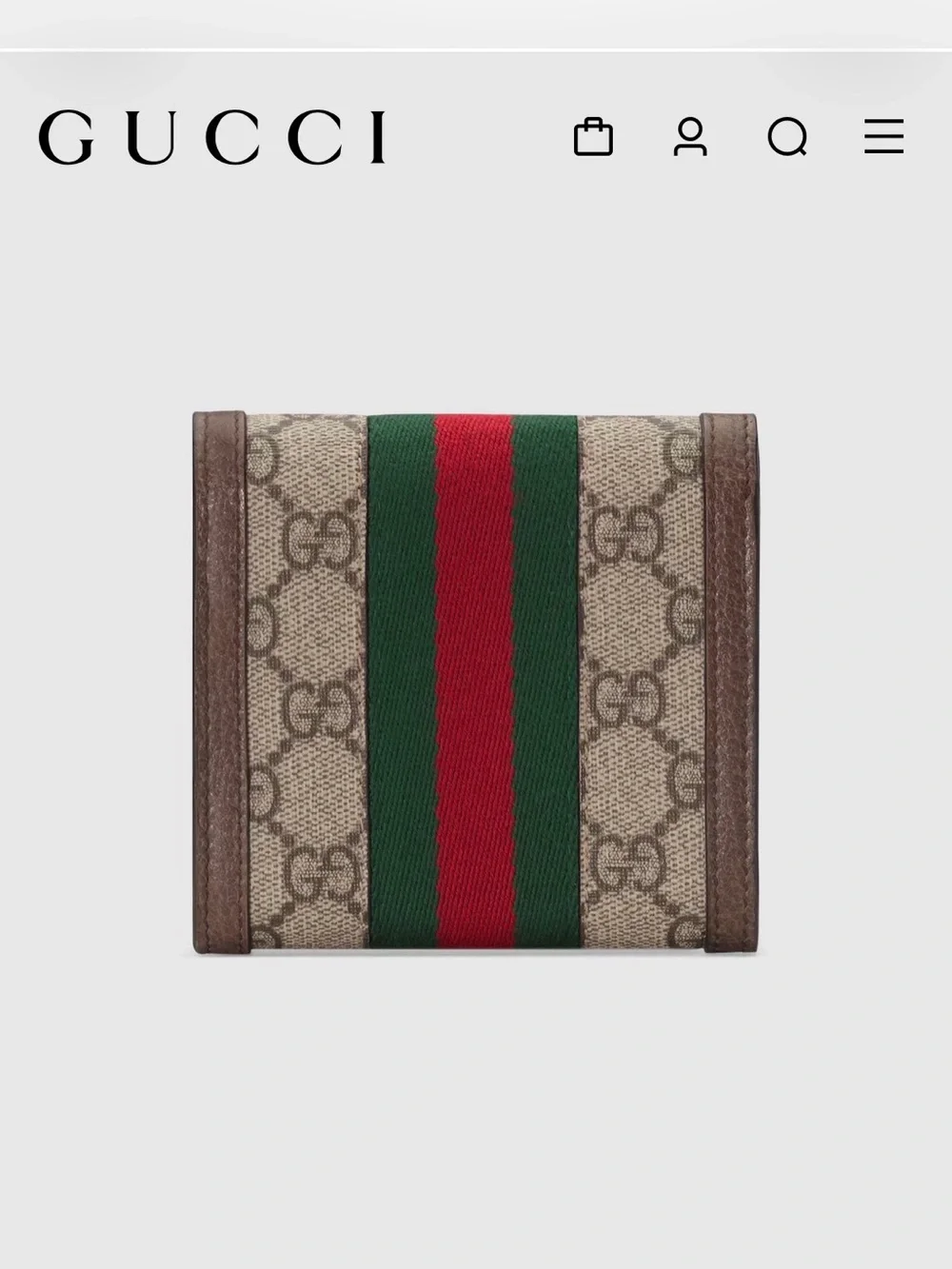 Gucci Ophidia GG Supreme Card Case Wallet Full Set Box + Dust Bag + Shopping Bag - Picture 3 of 16